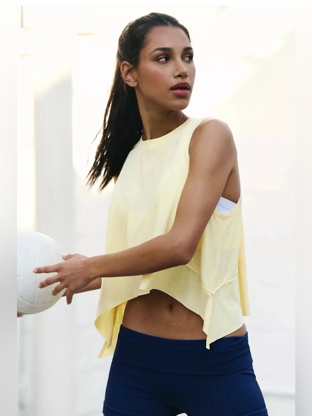 NWTs Free People movement Tempo tank - sunlit yellow - Size Large
